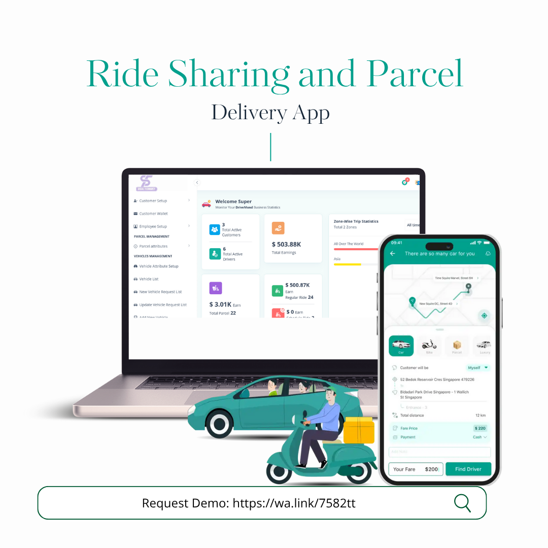 Ride Sharing and Parcel Delivery App